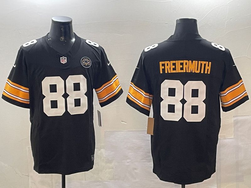 Men Pittsburgh Steelers #88 Freiermuth Black 2024 Nike Limited NFL Jersey style 01082->san diego padres->MLB Jersey